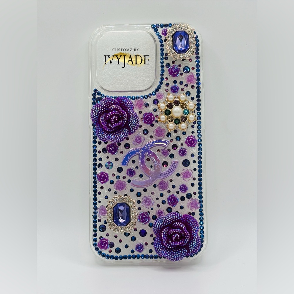 Purple iPhone 16 Pro charm case